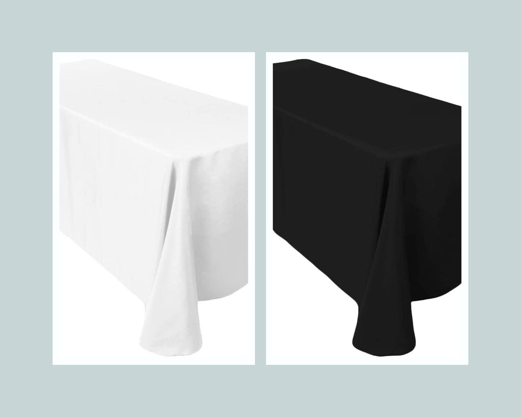 96" Rectangular Polyester Poplin Washable Tablecloth, Stain and Wrinkle Resistant Table Cover Fabric Table Cloth for Dinning, Kitchen, Party