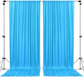 Polyester Backdrop Drapes Curtains 2 Panels with Rod Pockets - Wedding Ceremony Party Home Window Decorations - Turquoise