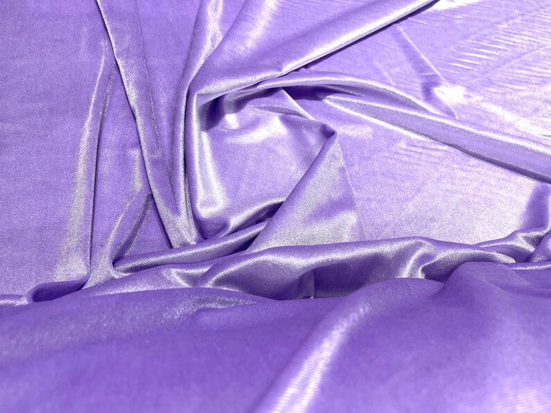 SPANDEX VELVET - Stretch Velvet Fabric for Sewing Apparel Costumes Craft, Sold By The Yard. Lavender