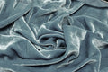 SPANDEX VELVET - Stretch Velvet Fabric for Sewing Apparel Costumes Craft, Sold By The Yard. Steel Blue