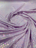 Iridescent Mermaid Fish Scales Stretch Spandex-Sold By The Yard Lilac