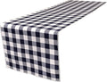 Checkered, Plaid Table Runner Navy/White Checkered Gingham