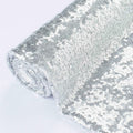 Sequin Sparkly Fabric Mesh Sequins Fabric for Sewing Dress and Making Wedding Party Tablecloth Decorations ( 1 Yard, Silver )