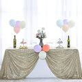 Champagne Glitz Sequin Rectangular Tablecloth / Table Covers Decorations for Birthday Party Supplies Event Wedding Table Skirt Decor