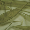Polyester Soft Light Weight, Sheer, See Through Crystal Organza Fabric Sold By The Yard. Olive Green