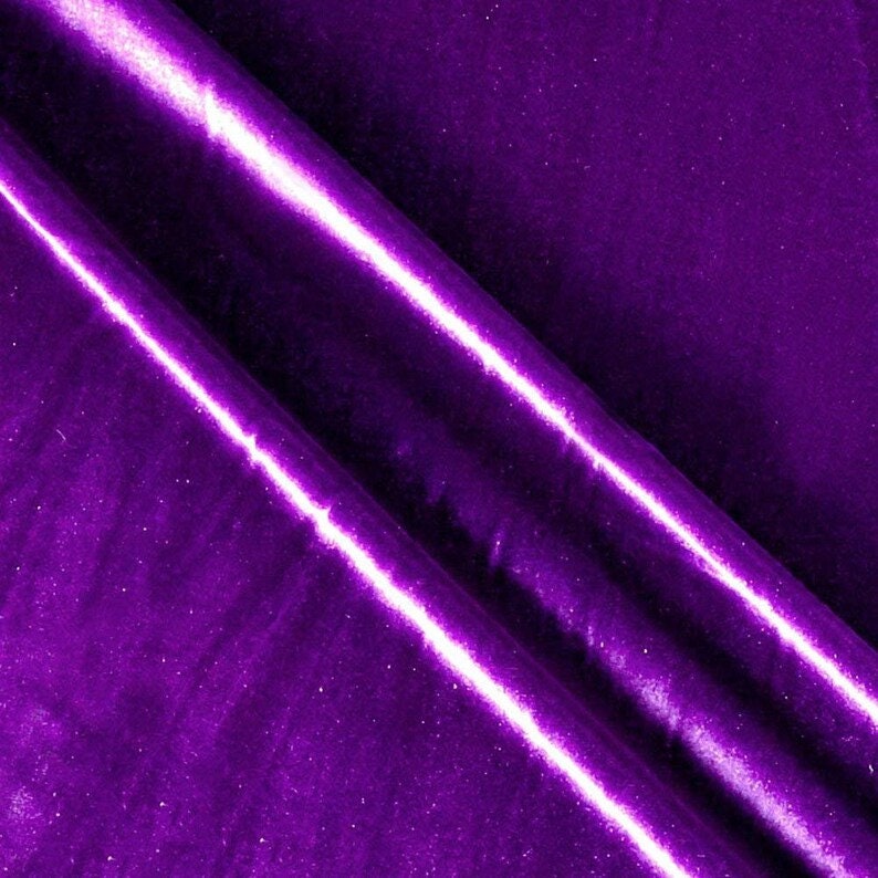 SPANDEX VELVET - Stretch Velvet Fabric for Sewing Apparel Costumes Craft, Sold By The Yard. Jewel Purple