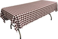 Gingham Checkered Rectangular Tablecloth (White & Burgundy