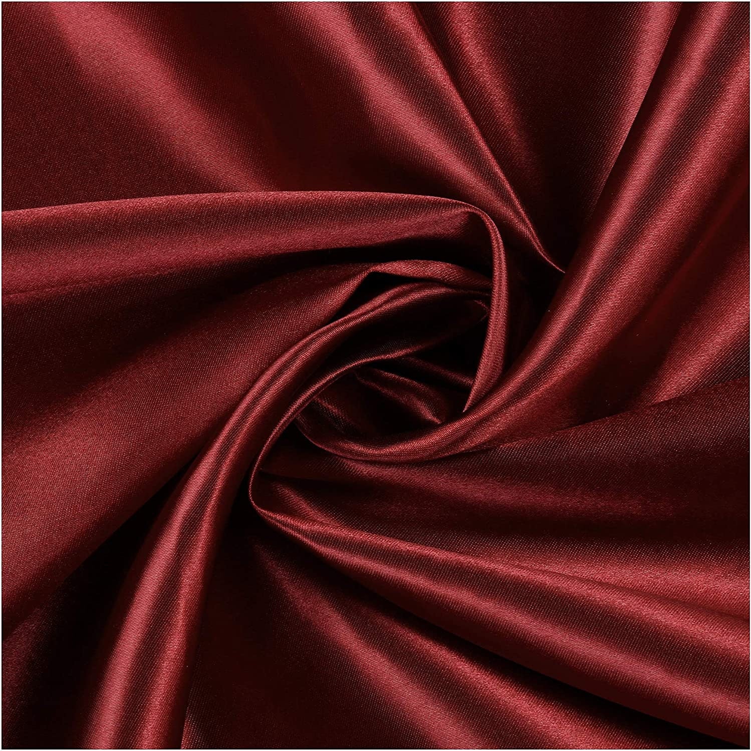Charmeuse Bridal Solid Satin Fabric for Wedding Dress Fashion Crafts Costumes Decorations Silky Satin 58” Sold By Yard Maroon