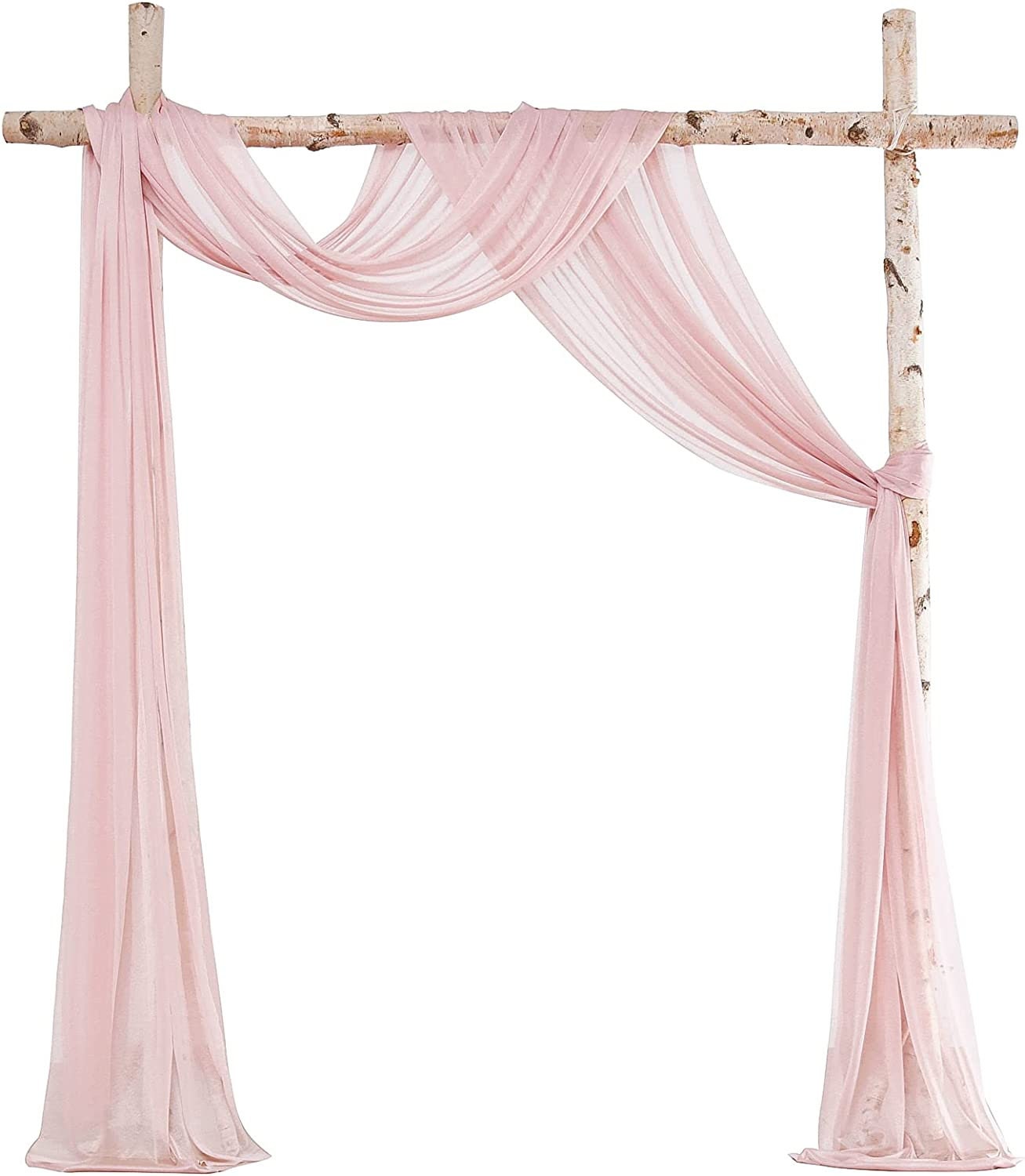 Chiffon Wedding Arch Draping Fabric 2 Panels 6 Yards Wedding Arches for Ceremony Outdoor 58''x18ft Long Chiffon Drapery Tulle for Wed