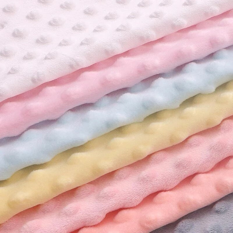 MINKY - Baby Blanket Crafts Decor Ultra Soft Cuddling - Minky Dimple Dot Soft Cuddle Fabric - Craft Fabrics Sold by The Yard. White
