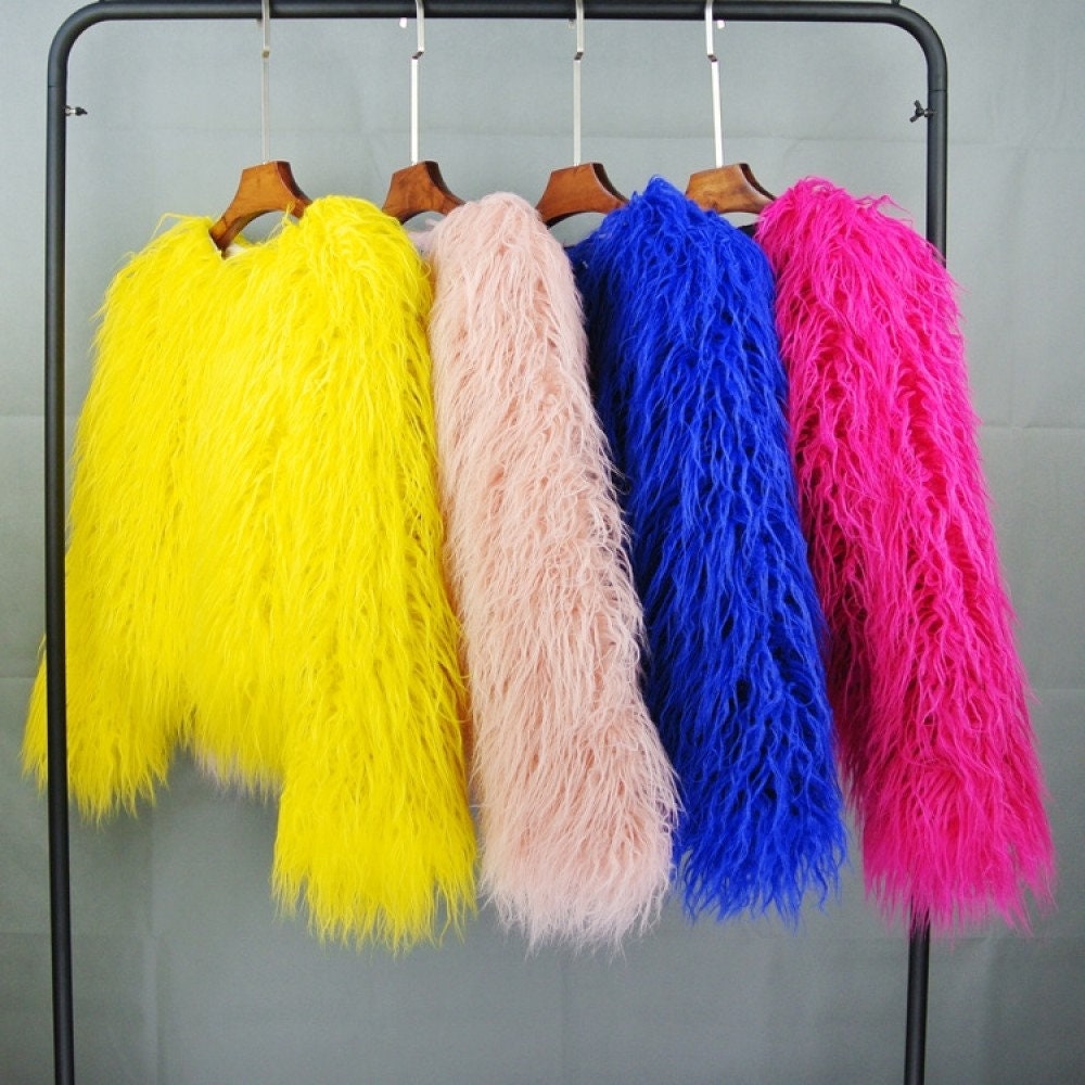 Mongolian Faux Fur Fabric - Sold By Yard - 60" Width For Coats Costumes Scarfs Rugs Crafts Decor - Quilting, Pillows, Throws, Purple