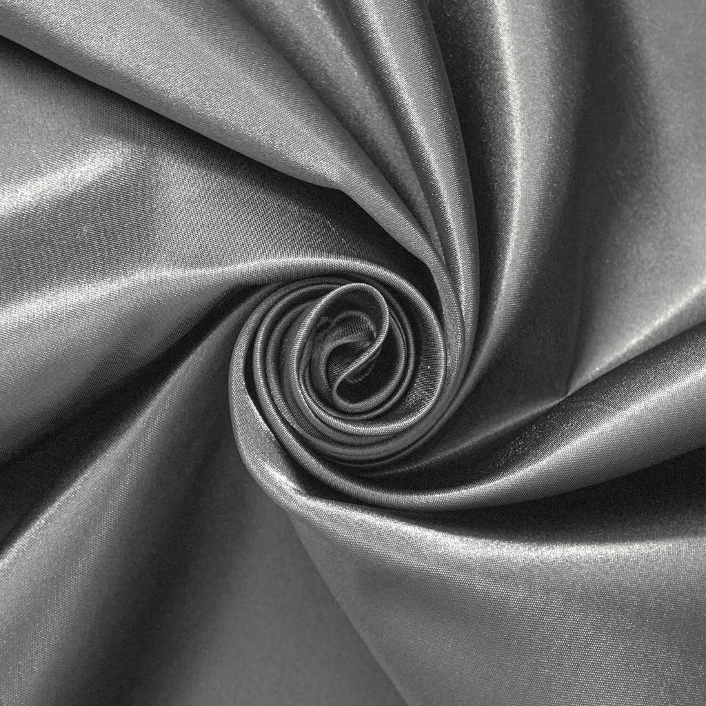 CHARCOAL - Heavy Bridal Satin Fabric Silky Poly Wedding Dress By Yard For Prom Dress Ball Gown Formal Evening Gowns, Satin Gowns