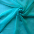 Chiffon Fabric - Polyester Soft Light Weight, Sheer, See Through Chiffon Fabric Sold By The Yard. Turquiose