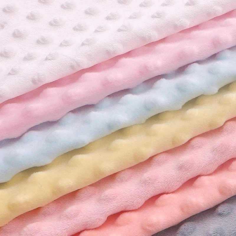 MINKY - Baby Blanket Crafts Decor Ultra Soft Cuddling - Minky Dimple Dot Soft Cuddle Fabric - Craft Fabrics Sold by The Yard. Coral