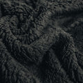 Sherpa Fabric By Yard - Cuddle Minky Sherpa Fleece Lamb Wool Design Fabric - BLACK - For Throw Blanket, Super Soft Mink Fleece Couch Blanket
