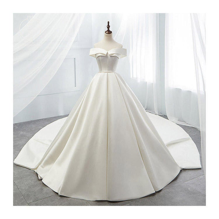 AQUA - Heavy Bridal Satin Fabric Silky Poly Wedding Dress By Yard For Prom Dress Ball Gown Formal Evening Gowns, Satin Gowns