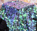 BIG PAILLETTE - MINT - Iridescent Big Round Paillette on Stretch Mesh 2 Way Stretch - Sold By Yard. Mermaid Sequin Fabric Fashion