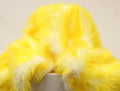 LIGHT YELLOW -2 Tone Thick Fake Faux Fur Shaggy Long Pile - 64" Width For Coats Costumes Scarfs Rugs Crafts Decor - Quilting, Pillows,Throws
