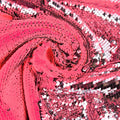Flip Sequin Fabric Mermaid Reversible Sequin Fabric - PINK/SILVER - Fabric Sequin Fabric for Sewing  By The Yard -Evening Dress Party