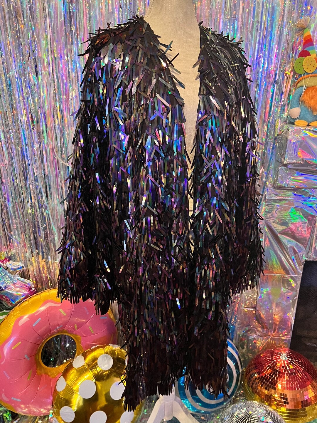 Swords Design Iridescent Sequin Fabric - MINT - Fabric Sequin Fabric for Sewing  By The Yard -Evening Dress