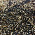 SEQUIN VELVET - Sequins on a Stretch Velvet 2-Way Stretch Sold By The Yard. GOLD - For Fashion Dress Evening Dress Prom Quinceanera