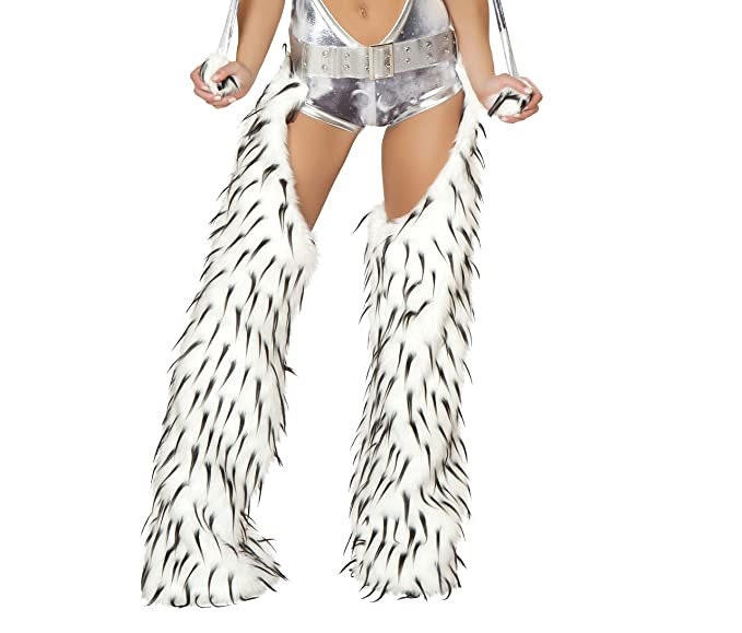 BLACK - On WHITE - 2 Tone Spiked Shaggy Long Pile Fabric / Sold by The Yard - For Blankets Fashion Clothing Coats