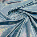 VENOM SNAKE - BLUE - Snake Design on a Stretch Velvet Fabric-Sold By the Yard.