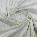 CRUSHED VELVET -  Spandex Stretch Crushed Velvet Fabric for Sewing Apparel Costumes Craft, Sold By The Yard. IVORY