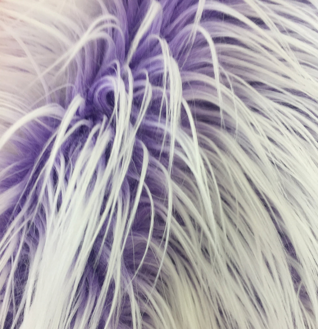 FROSTED POLAR - Faux Fake Fur Long Pile Fabric - LILAC - By The Yard -For Blankets Fashion Clothing Coats - Scarfs Rugs Crafts Decor -