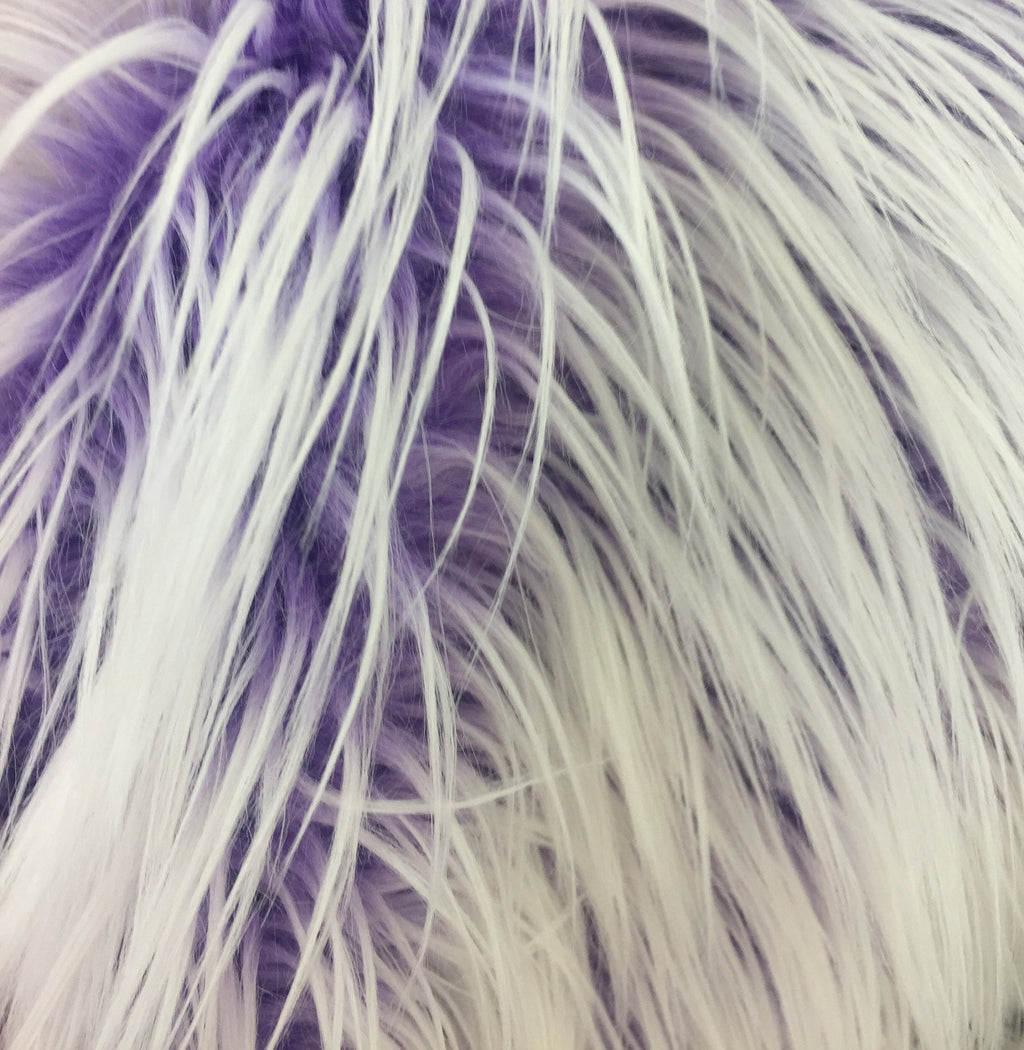 FROSTED POLAR - Faux Fake Fur Long Pile Fabric - LILAC - By The Yard -For Blankets Fashion Clothing Coats - Scarfs Rugs Crafts Decor -