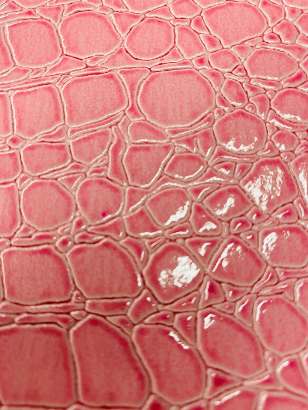 SHINY CROCODILE - Crocodile Vinyl Embossed 3D Scales-Faux Leather-Sold By Yard