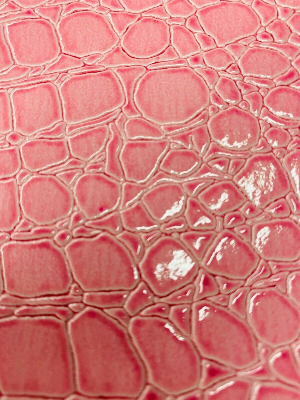 SHINY CROCODILE - Crocodile Vinyl Embossed 3D Scales-Faux Leather-Sold By Yard