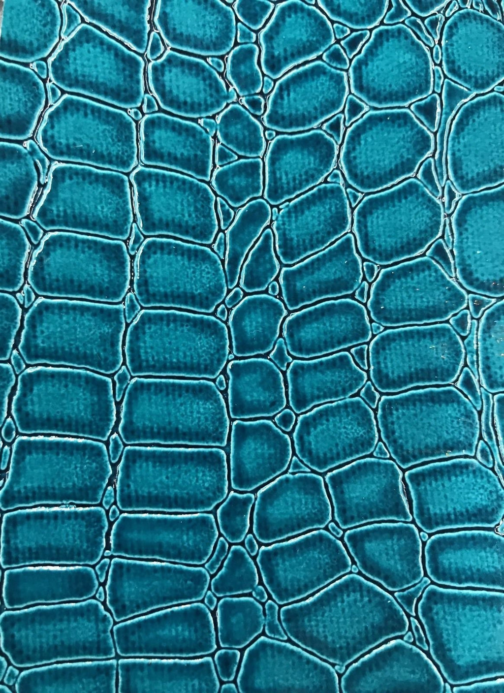 SHINY CROCODILE - Crocodile Vinyl Embossed 3D Scales-Faux Leather-Sold By Yard