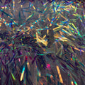 Swords Design Iridescent Sequin Fabric - CLEAR - Fabric Sequin Fabric for Sewing  By The Yard -Evening Dress
