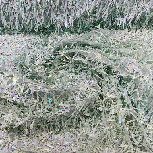 Swords Design Iridescent Sequin Fabric - SAGE - Fabric Sequin Fabric for Sewing  By The Yard -Evening Dress