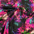 ARTIST SKETCH - Print Nylon Spandex Fabric 4 Way Stretch - Sold By The Yard - FUCHSIA - Ideal For Dostumes, Dresses, Leggings,